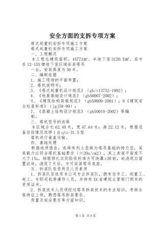 安全方面的支拆专项实施方案