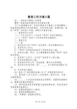 督查工作实施方案5篇 (5)