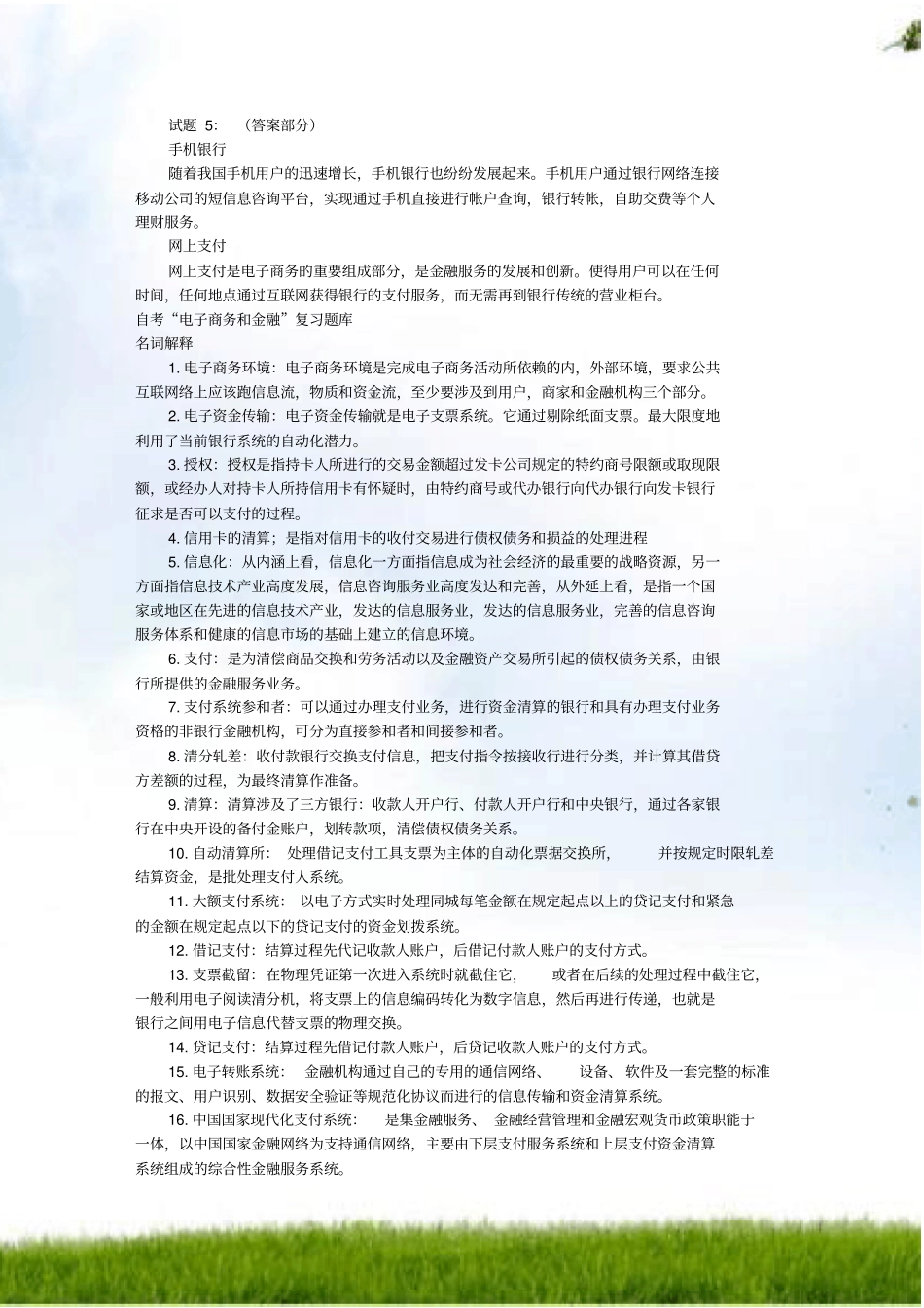 (完整版)自考“电子商务与金融”复习资料_第2页