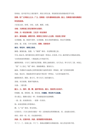 伤寒论名解总结