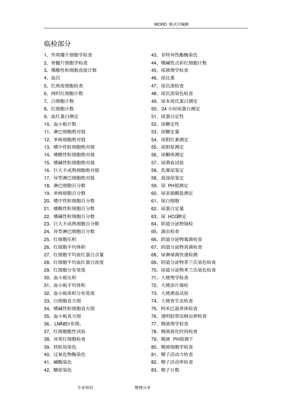 人民医院检验科检验项目表_第3页