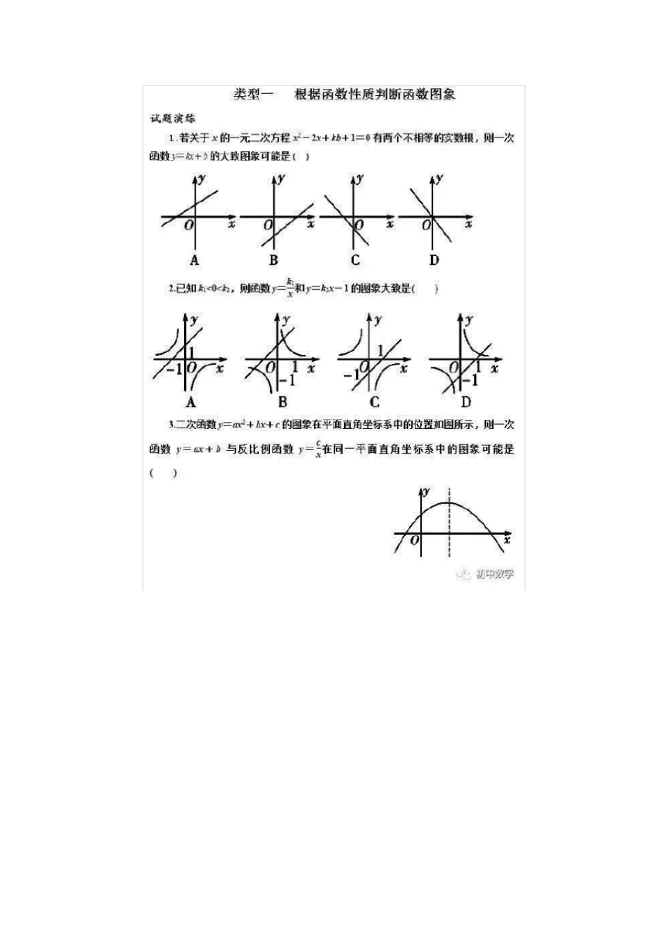 初中数学之函数图像题必考5种类型,考试必备!_第2页