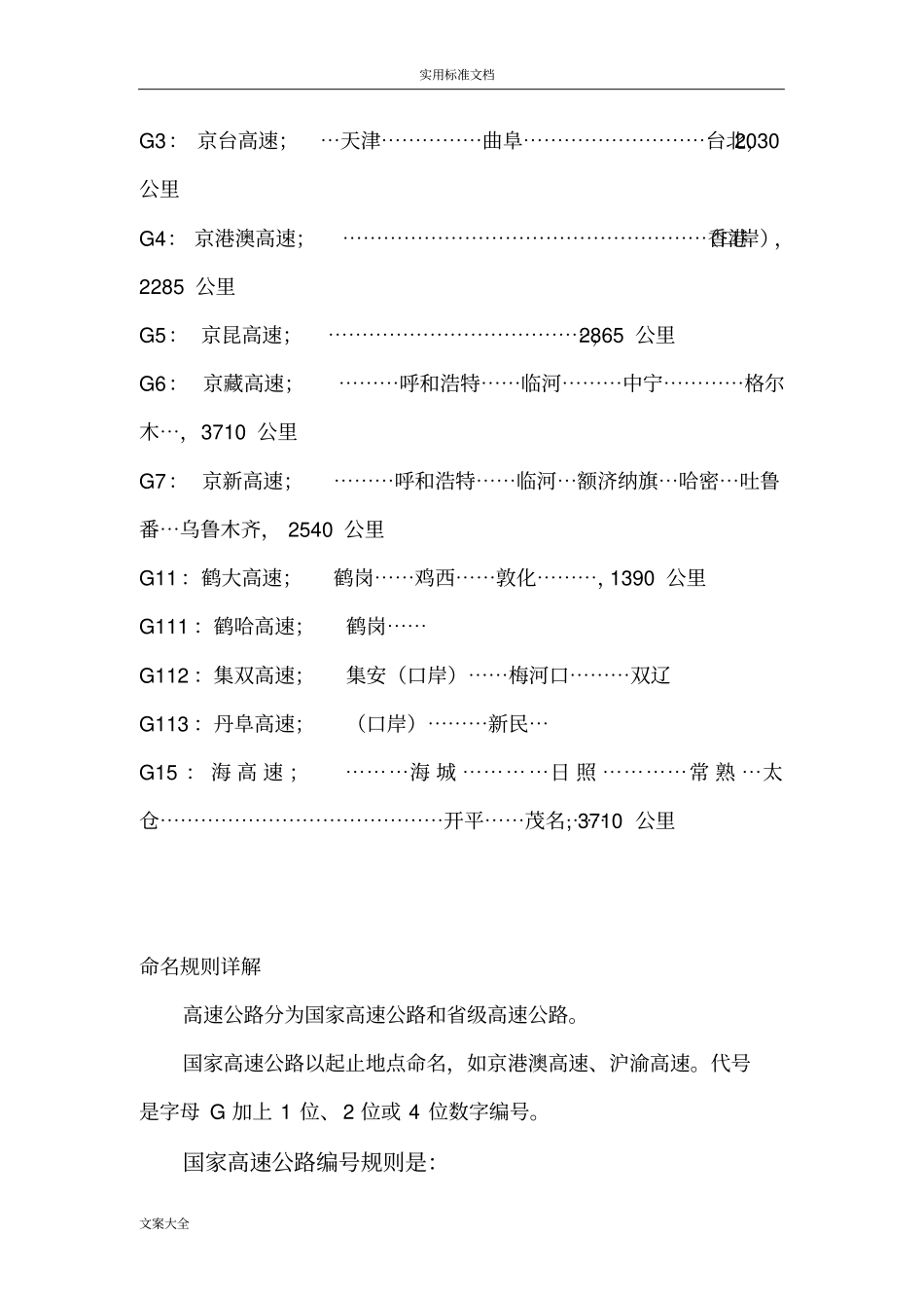 全国高速公路编号对照表_第3页