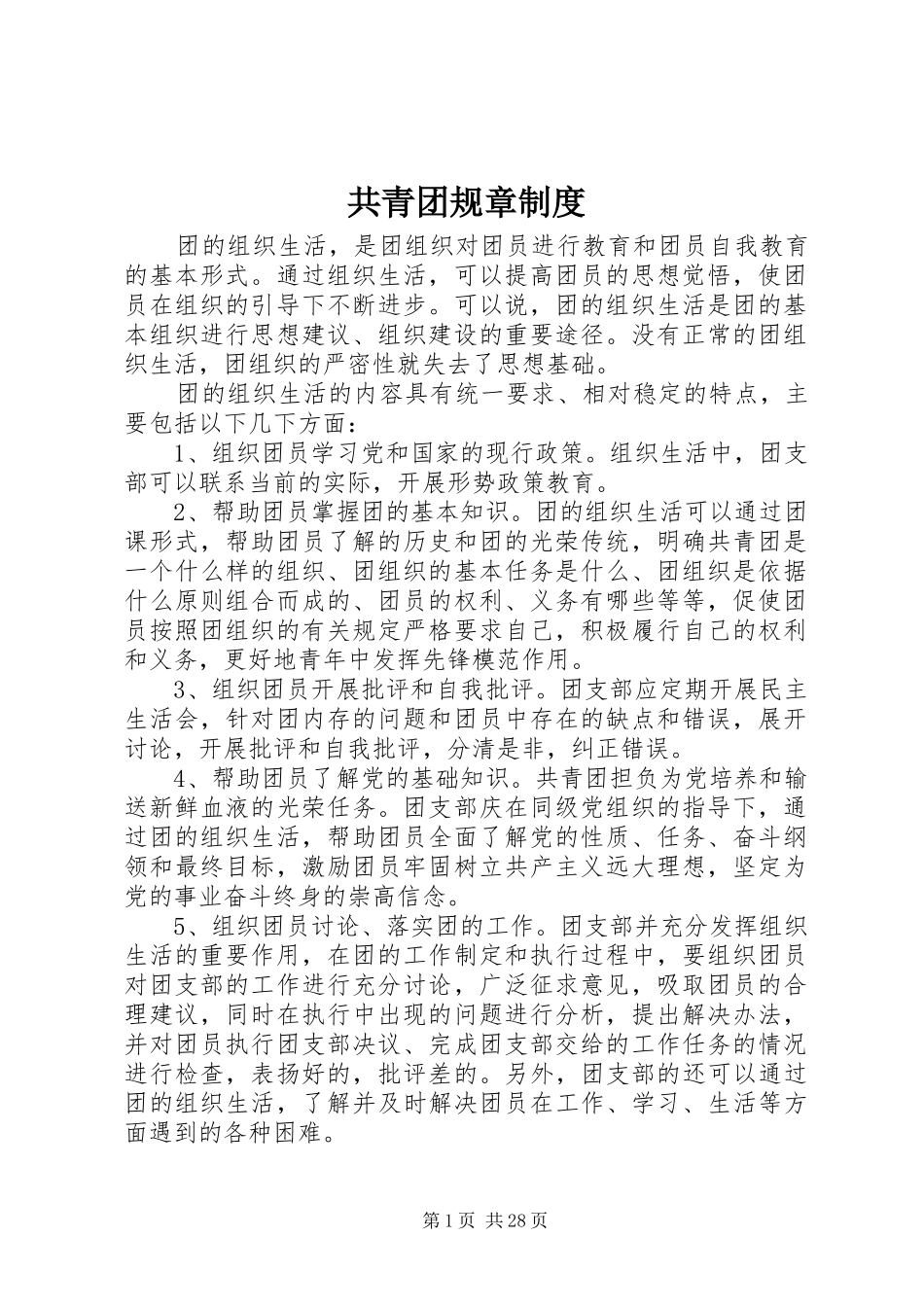 共青团规章规章制度_第1页