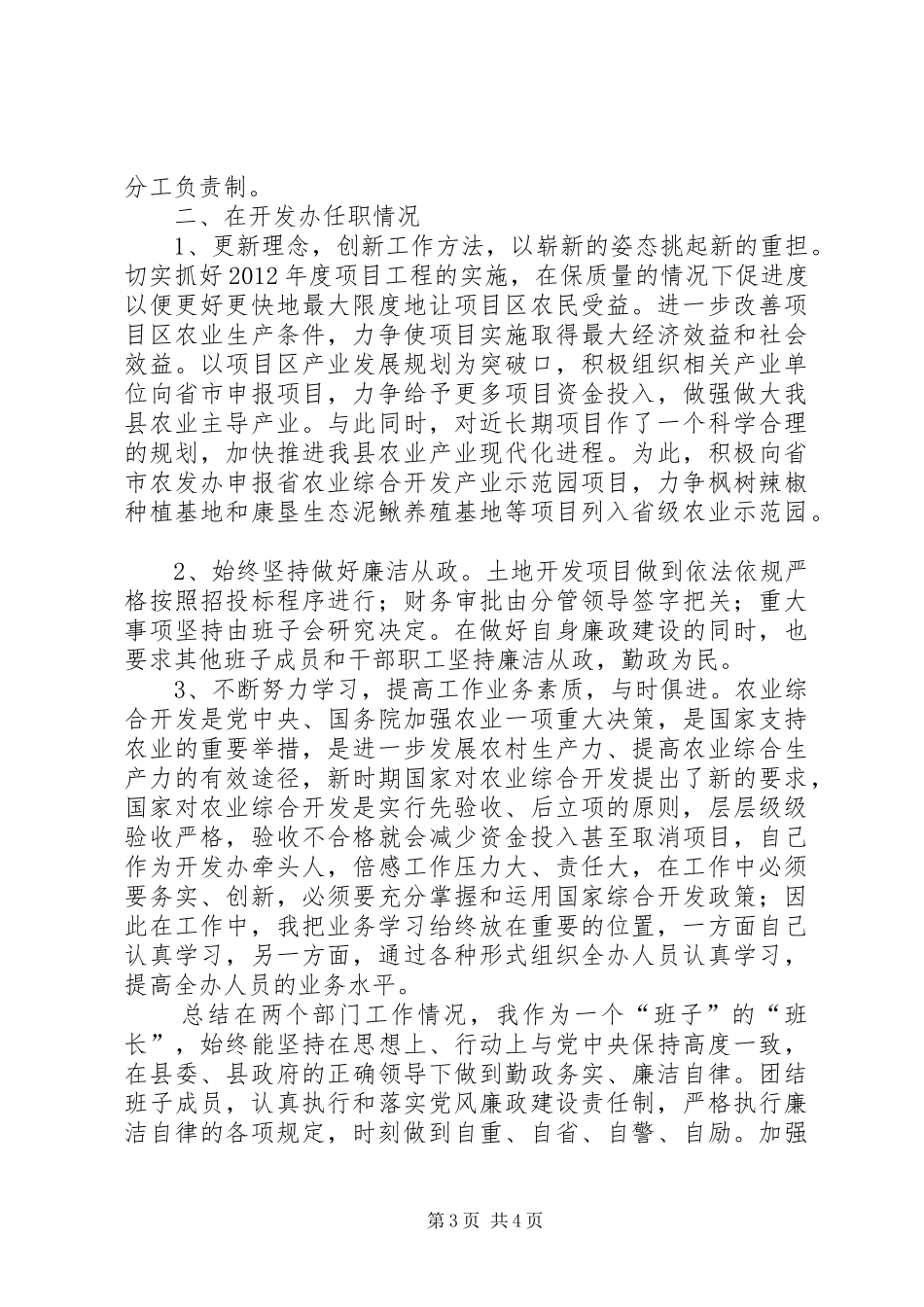 农办主任履行职责要求工作报告 _第3页