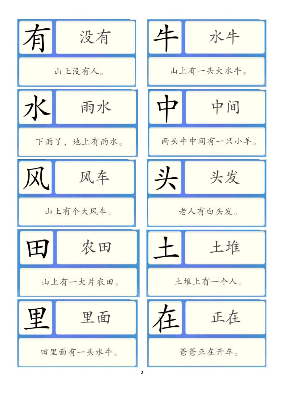 幼儿识字1-100_第3页