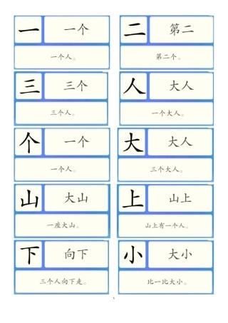 幼儿识字1-100