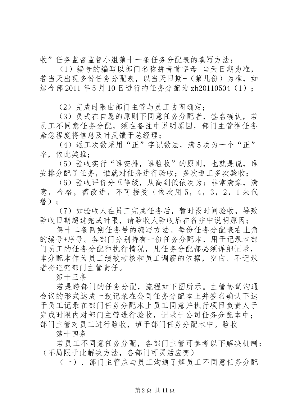 任务分配管理规章制度_第2页