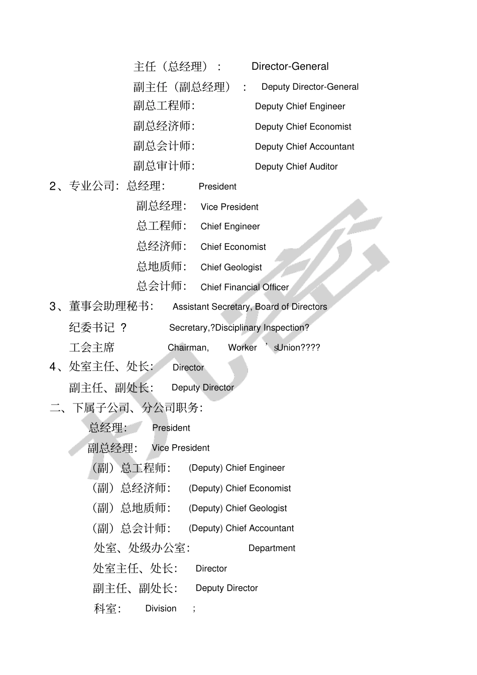 中国石油集团公司对外名称系列英文翻译_第2页