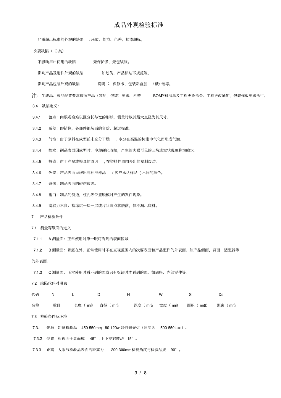 成品外观检验标准_第3页