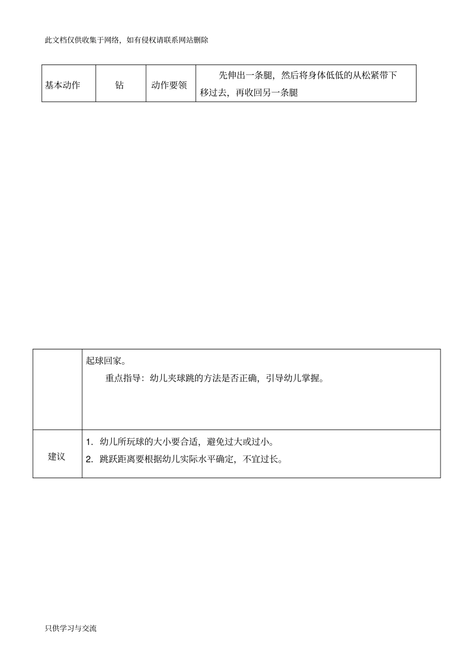 幼儿园小班、中班、大班体育游戏大全教学内容_第2页