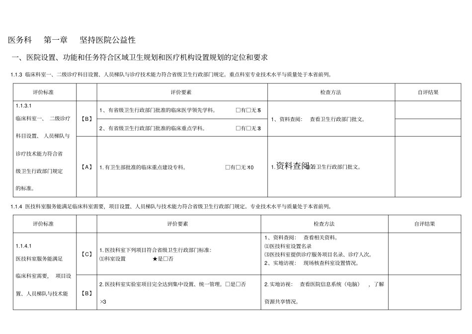 三级医院评审医务科负责部分_第1页