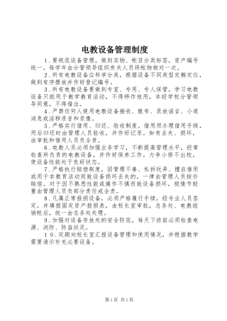 电教设备管理规章制度  (2)