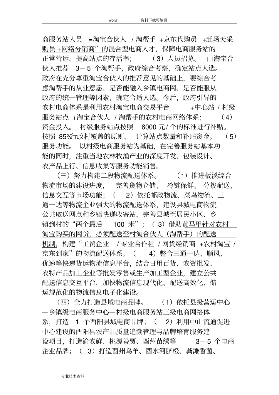 乡[镇街道]电商服务中心[站点]的建设的实施计划方案_第3页