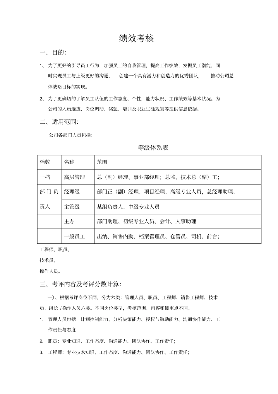 (完整word版)全面绩效考核方案_第1页