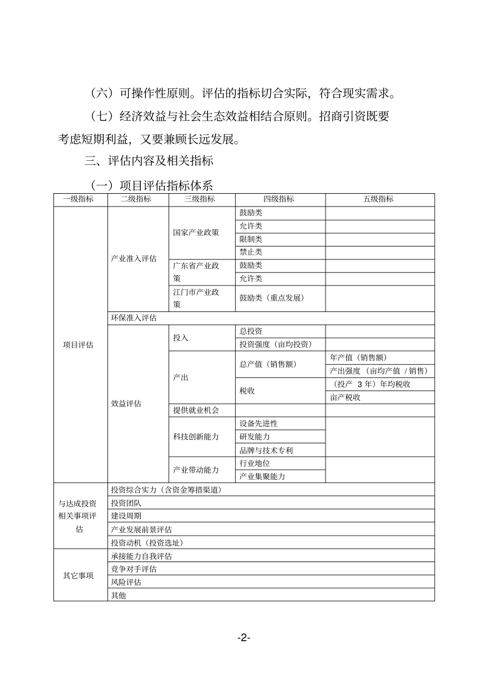 招商项目评估体系研究_第2页