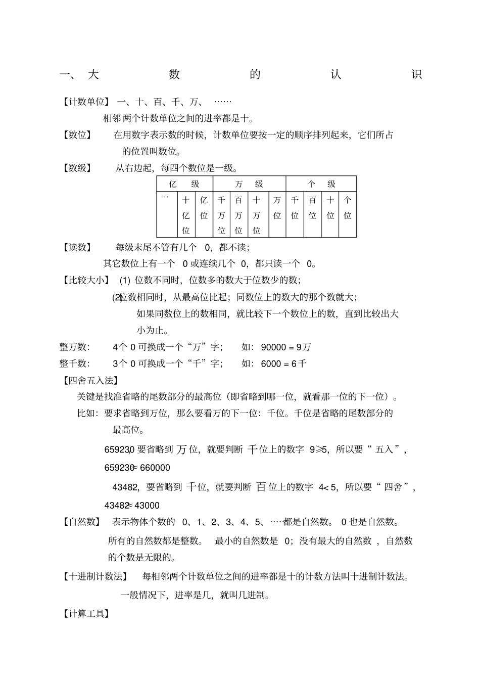 四年级数学笔记上_第1页
