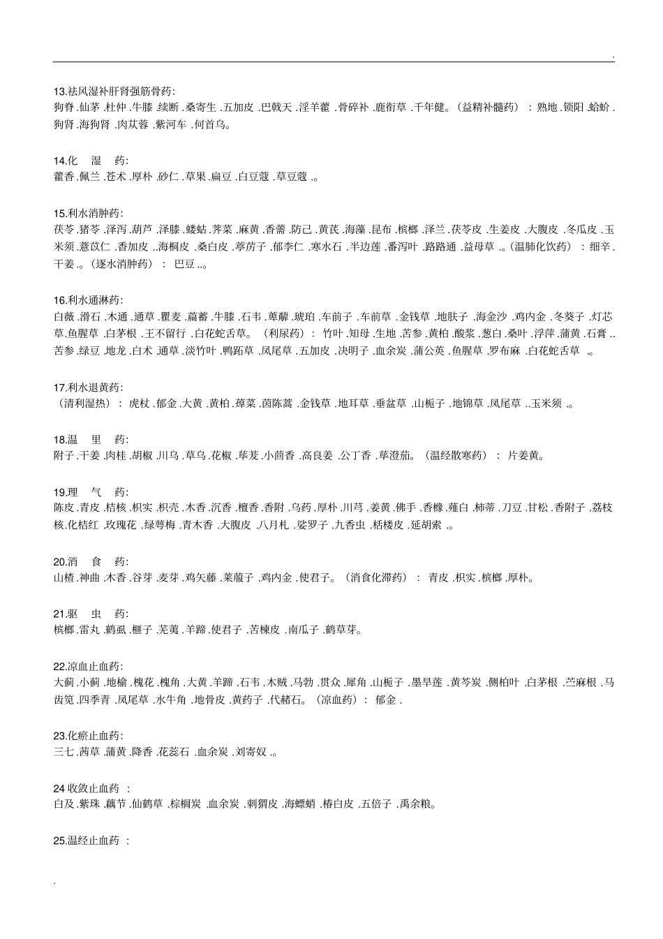 中药功效大全一览表(4)_第2页