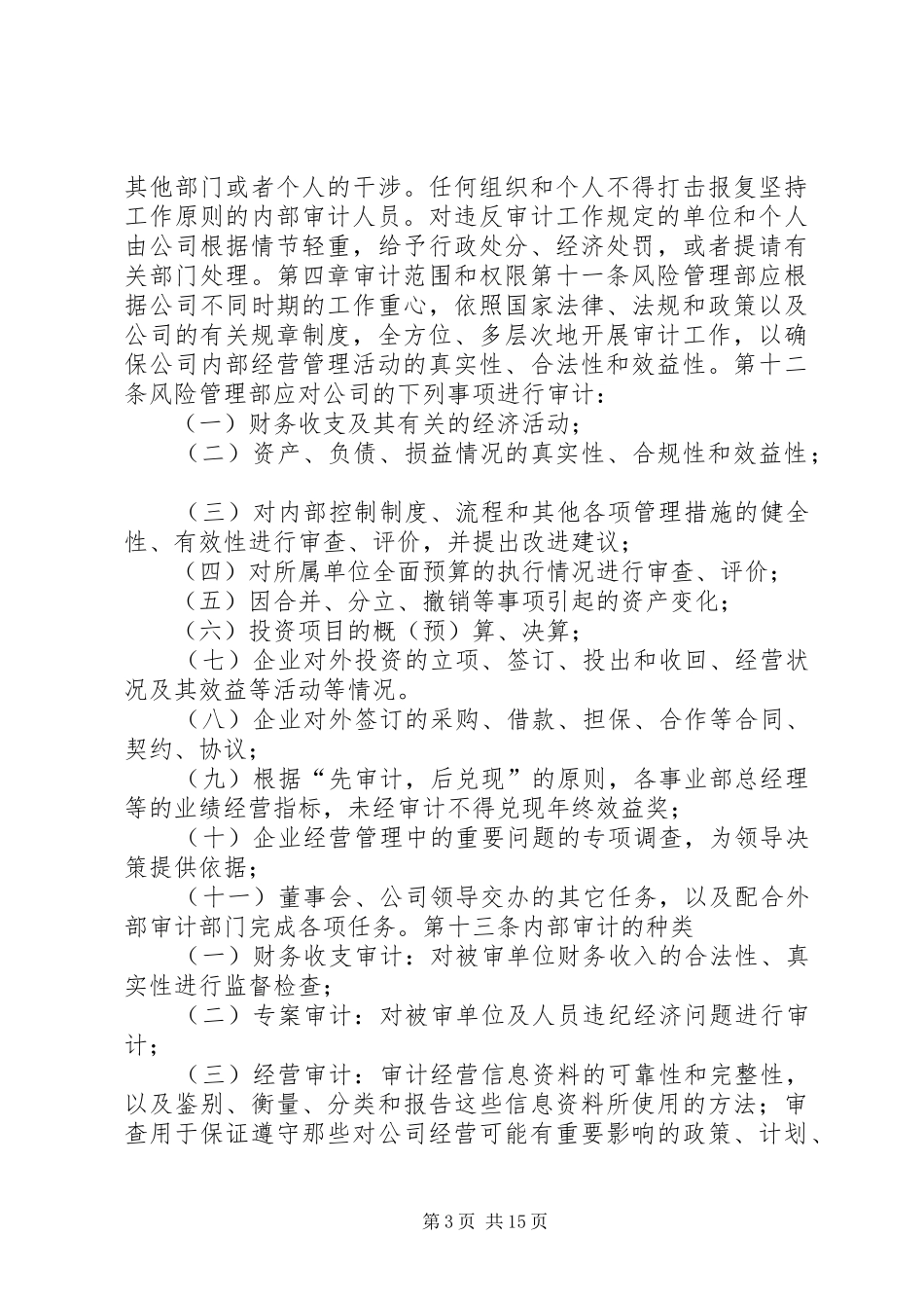 内部审计管理规章制度 (2)_第3页