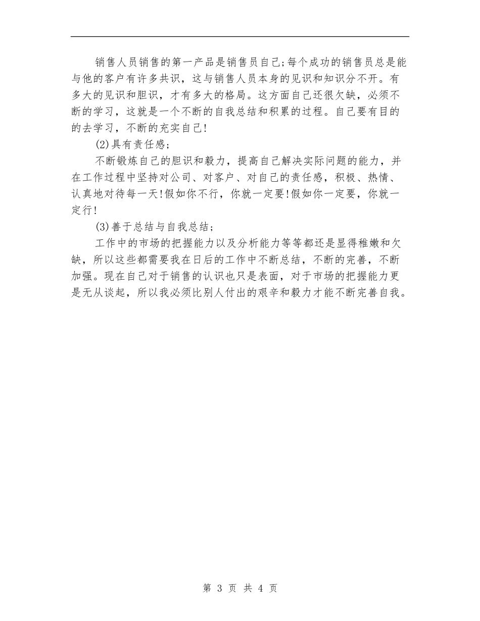 个人工作总结：业务销售工作1【最新版】_第3页