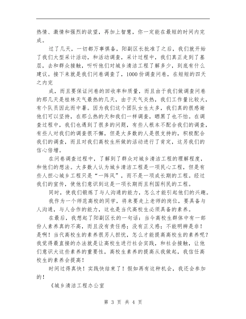 城乡清洁工程办公室挂职个人总结_第3页