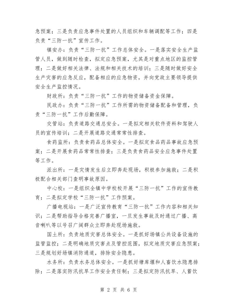 2024年三防一抗工作应急预案与2024年业务人员工作情况鉴定汇编_第2页