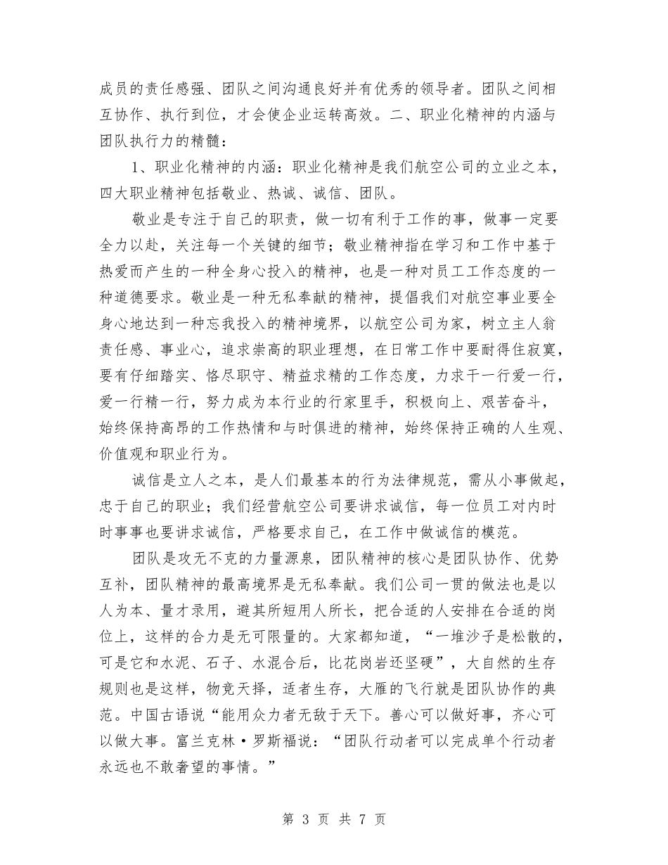 团队执行力建设工作报告_第3页