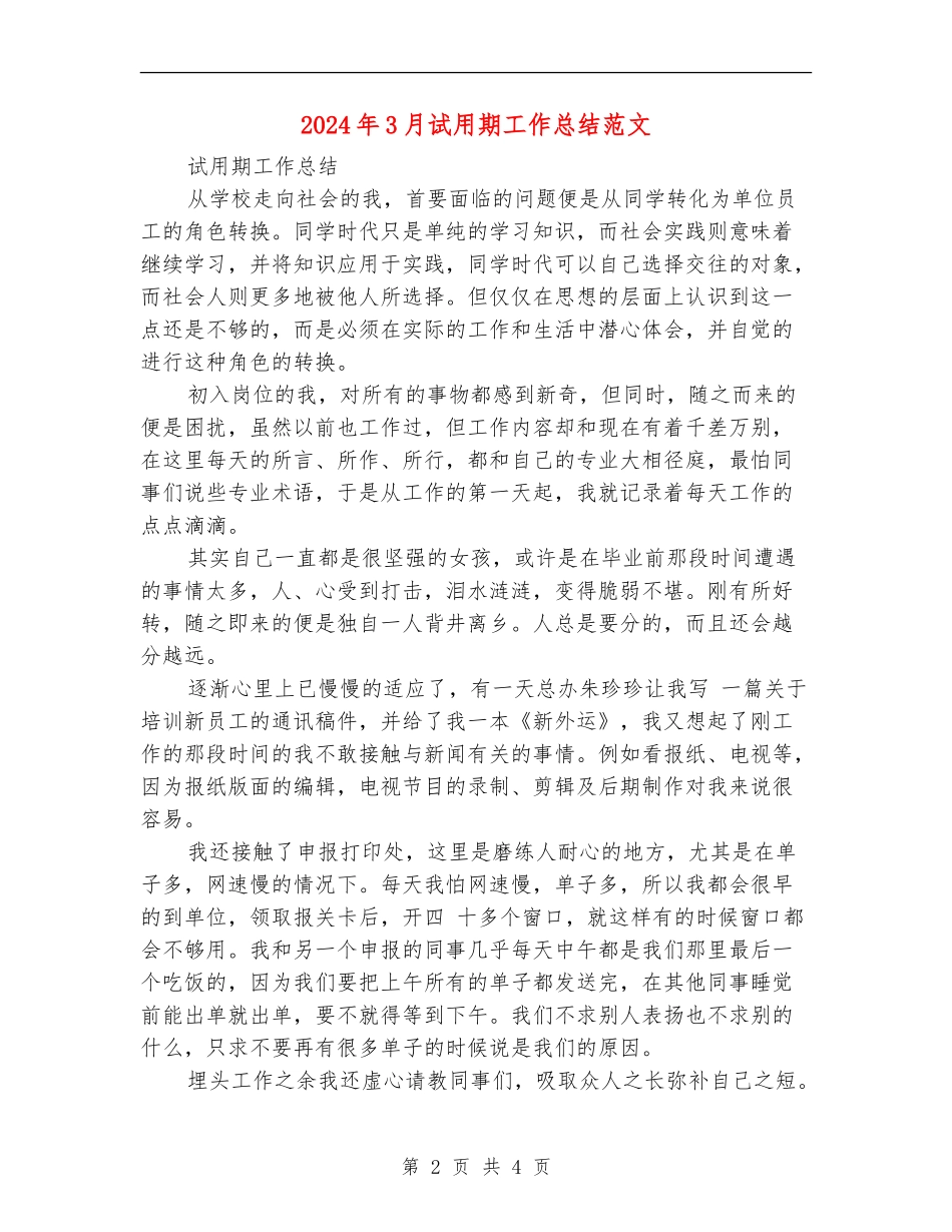 2024年3月试用期工作总结范文3_第2页
