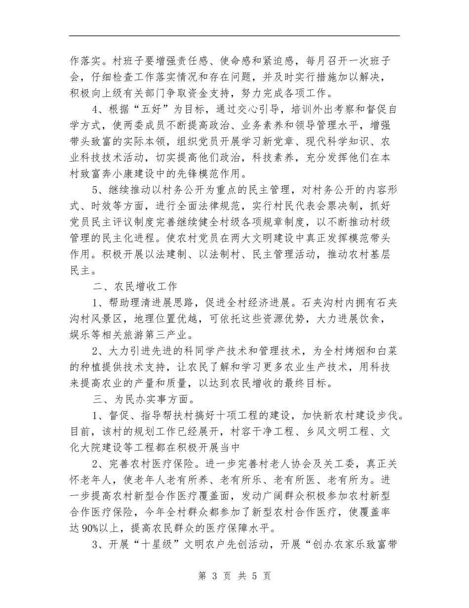 2024年村民委员会年终工作总结_第3页