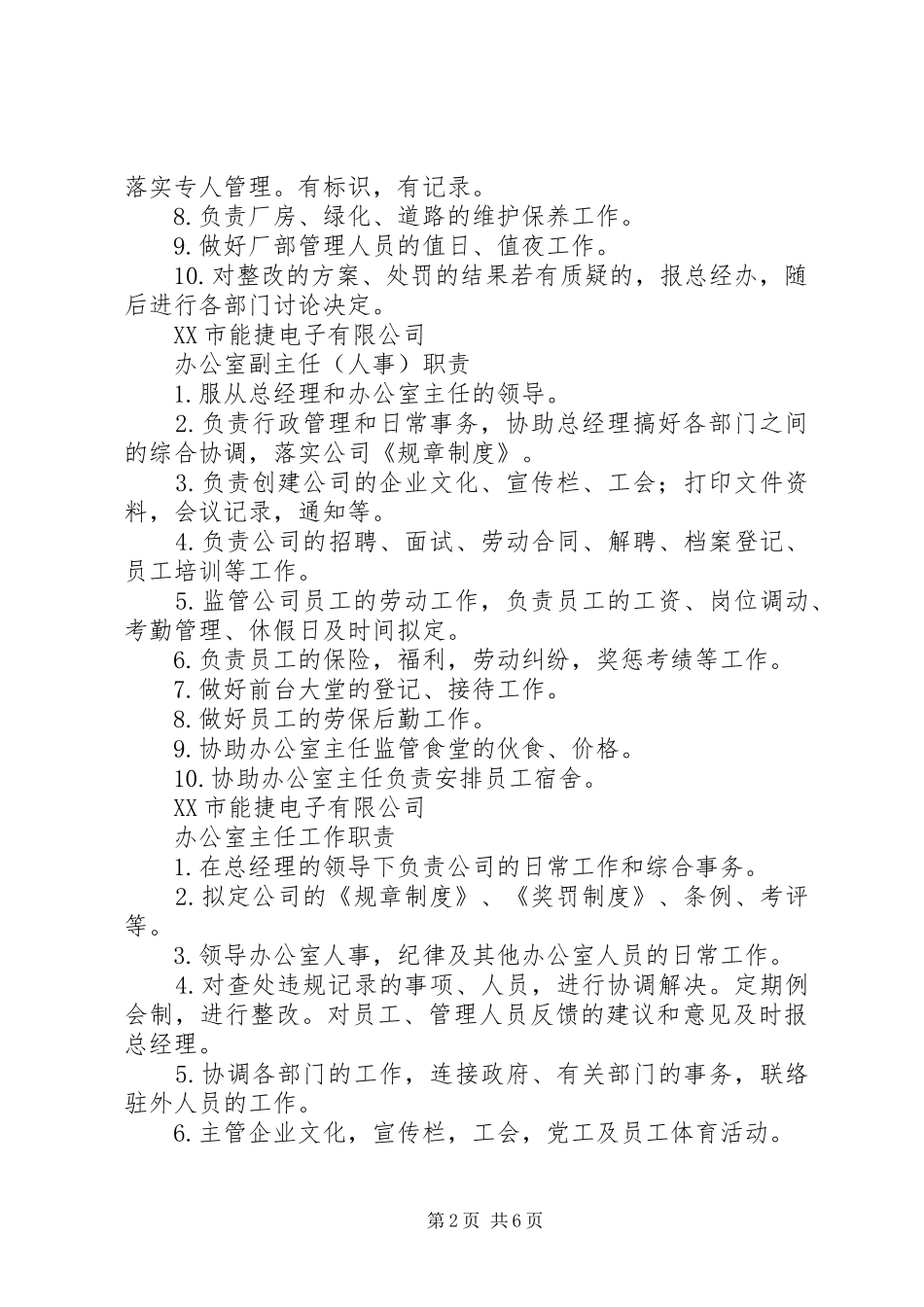 职业学院办公室副主任职责要求_第2页