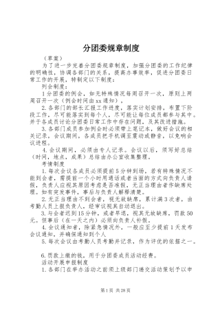 分团委规章规章制度