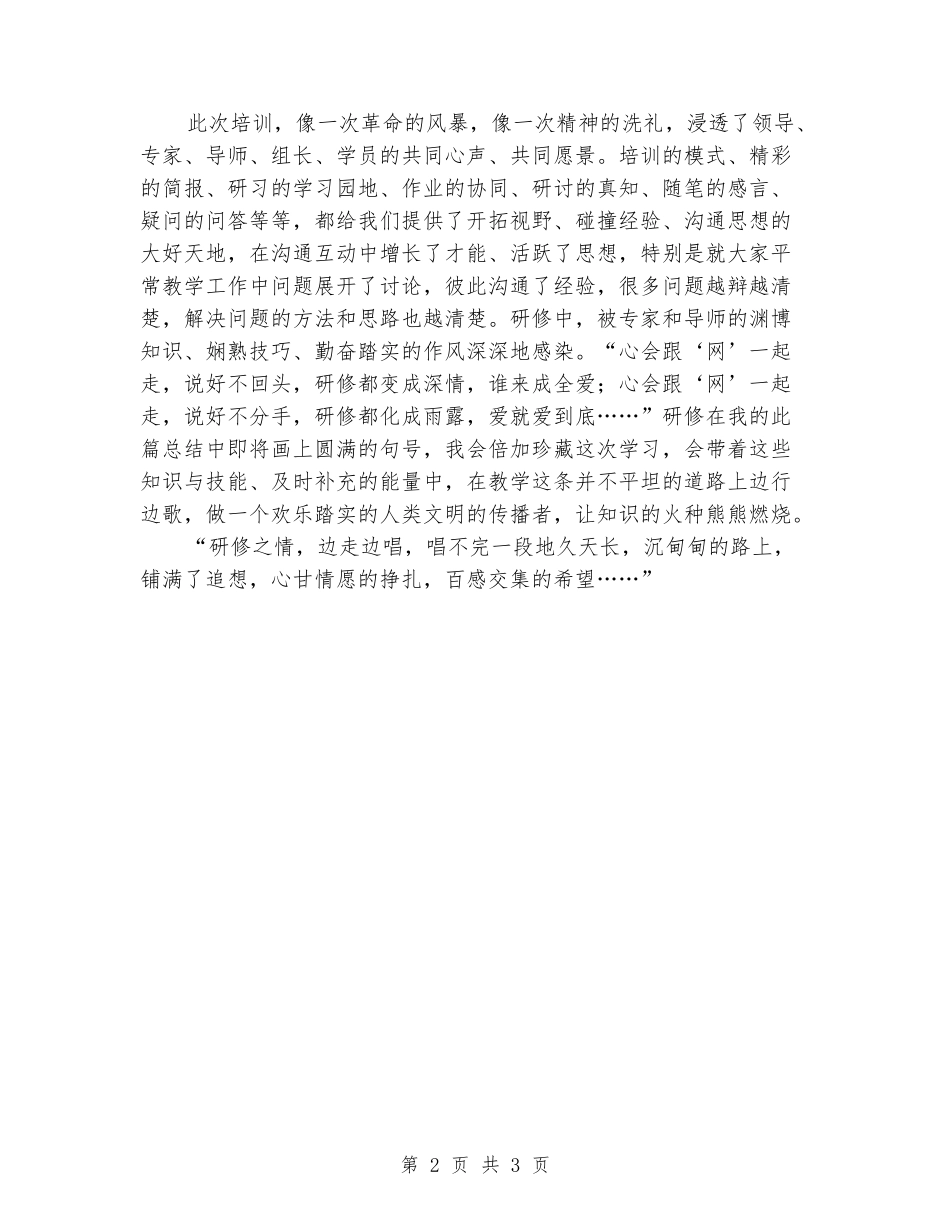 2024年远程研修总结：心会跟“网”一起走_第2页