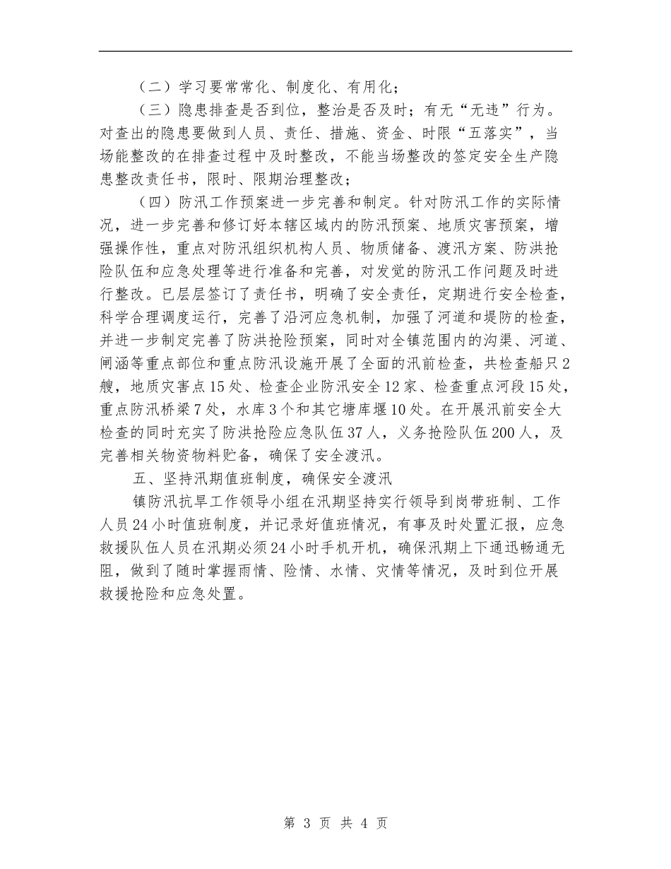 汛前安全检查工作自查总结_第3页