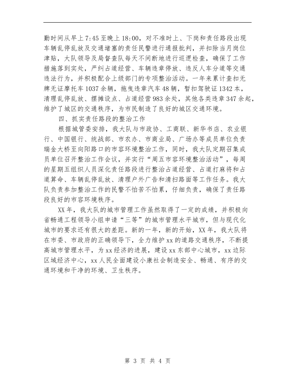 交警大队城市管理工作总结_第3页