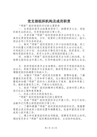 党支部组织机构及成员职责要求  (2)
