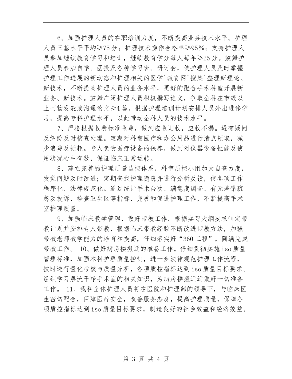手术室护理工作计划2024年度_第3页