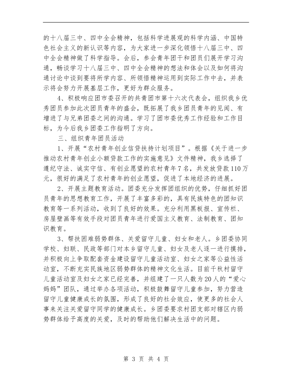 共青团委员会述职报告_第3页