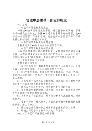 管理中层领导干部支部规章制度 (2)