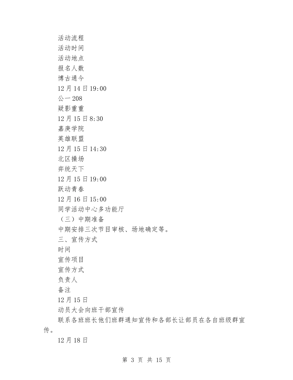大学班级艺术节活动策划书_第3页