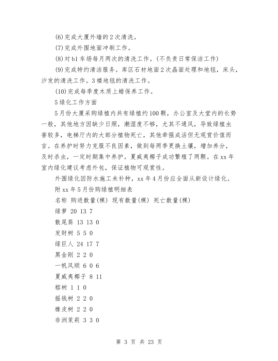 2024年保洁工作总结范文4篇与2024年保育工作总结范文4篇汇编_第3页