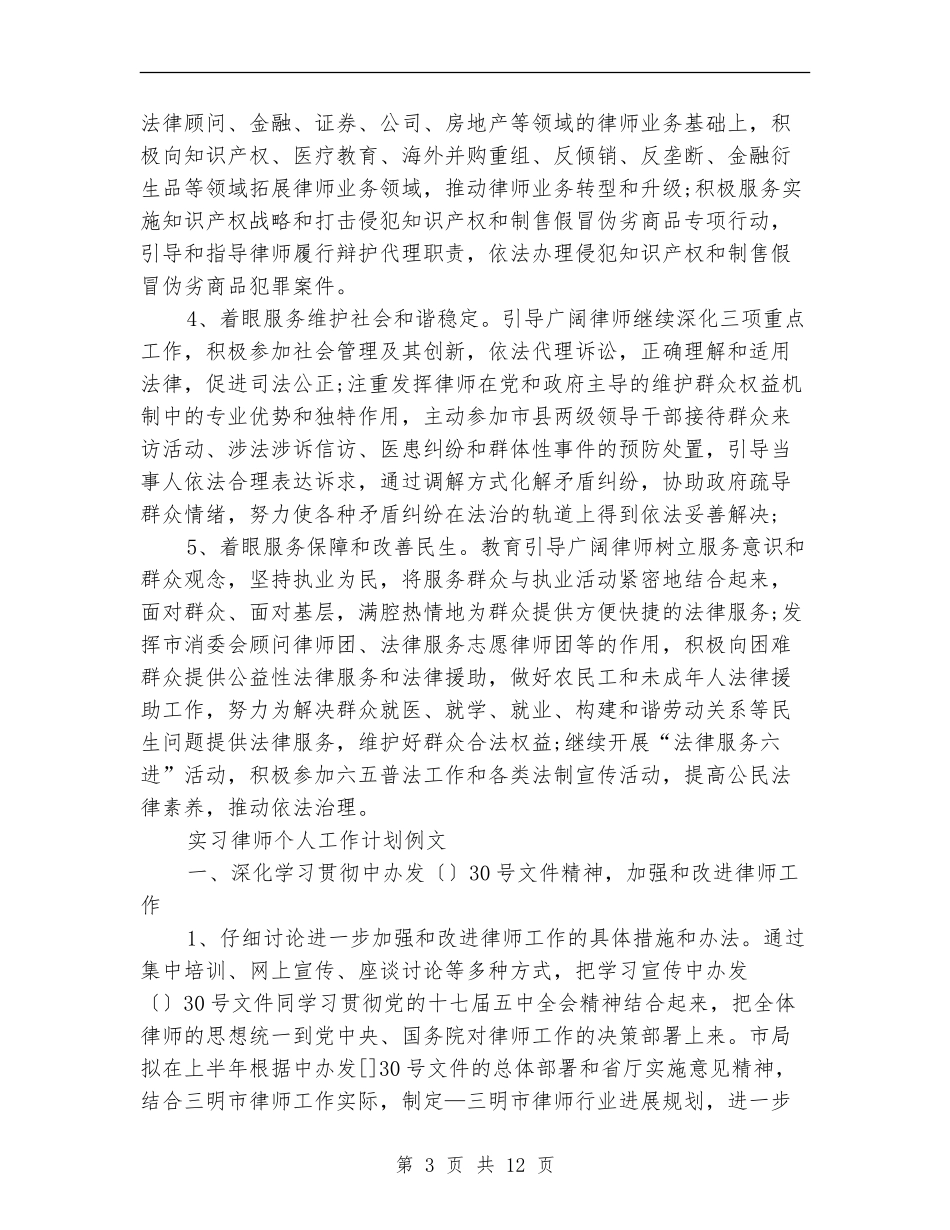 2024年律师个人工作计划4篇_第3页