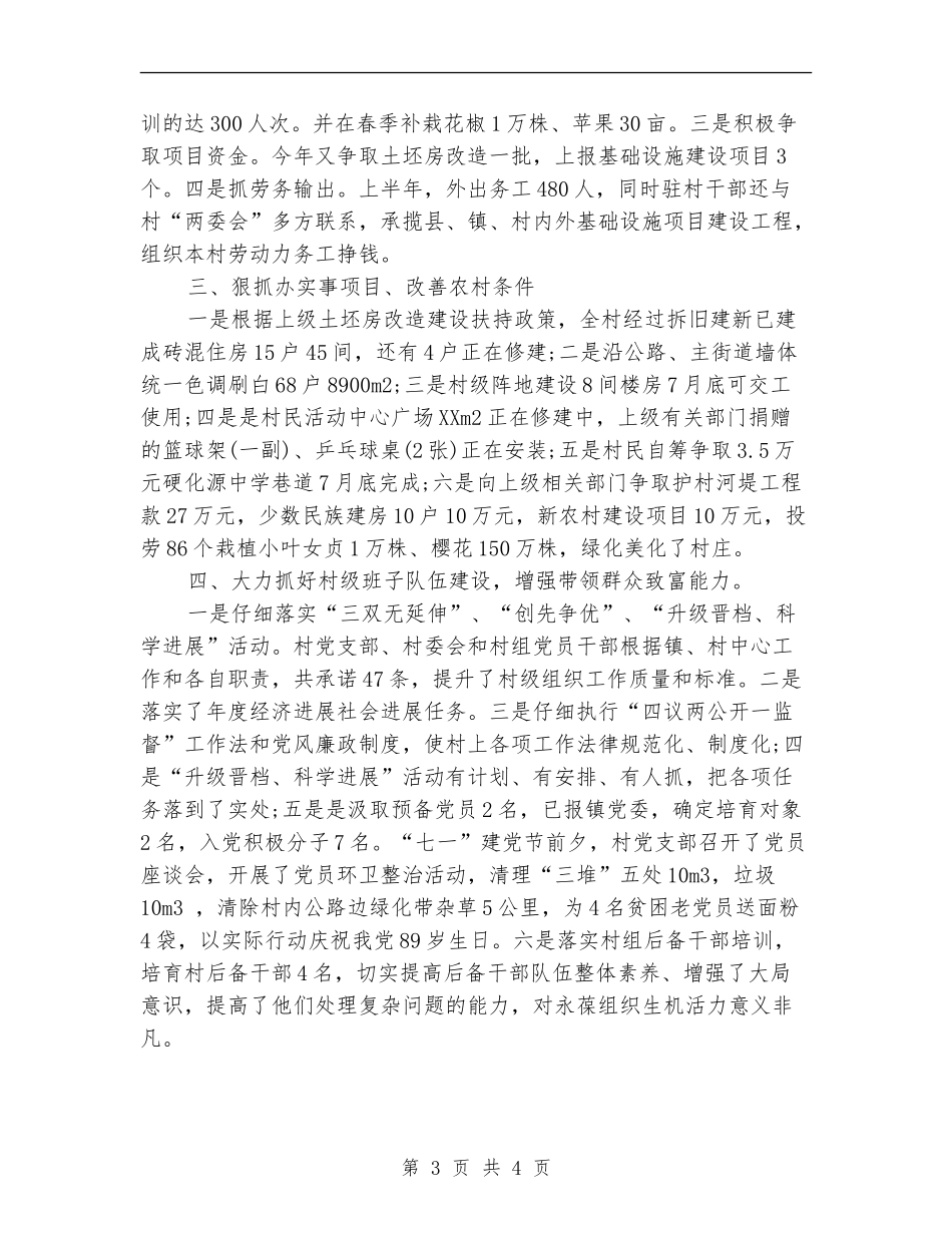2024年村“农户增收计划行动”上半年工作总结_第3页