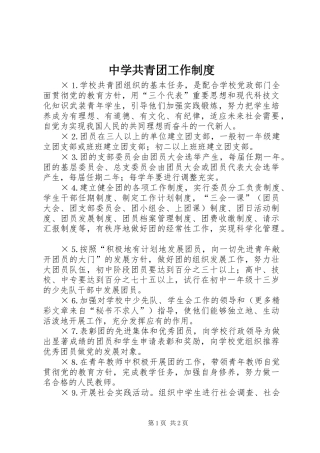 中学共青团工作规章制度  (2)