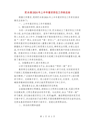 贮木场2024年上半年意识形态工作的总结