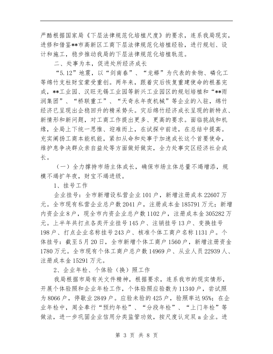工商局半年工作总结范文_第3页