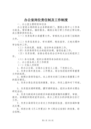 办公室岗位责任制及工作规章制度 (2)