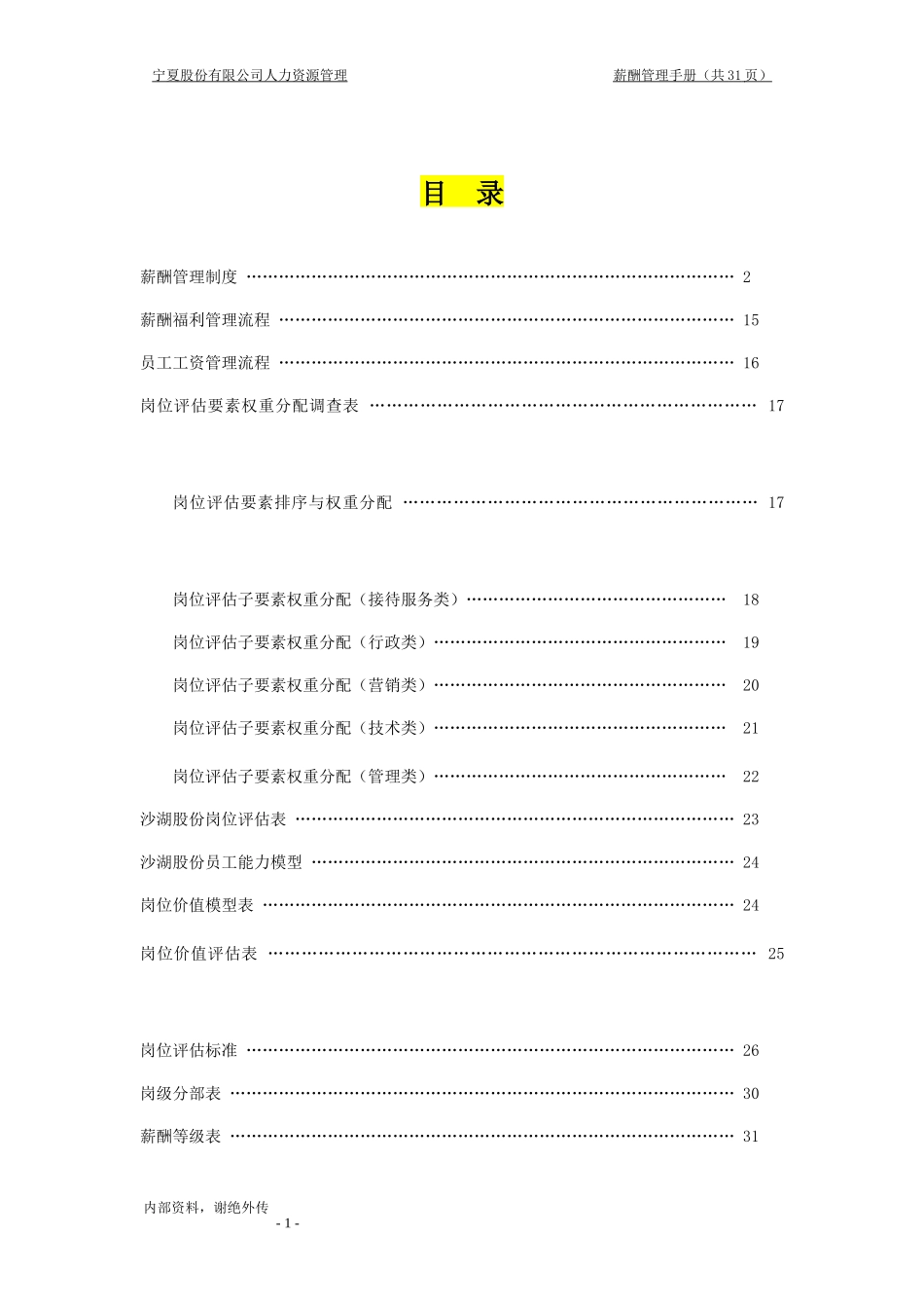 薪酬福利管理手册_第1页