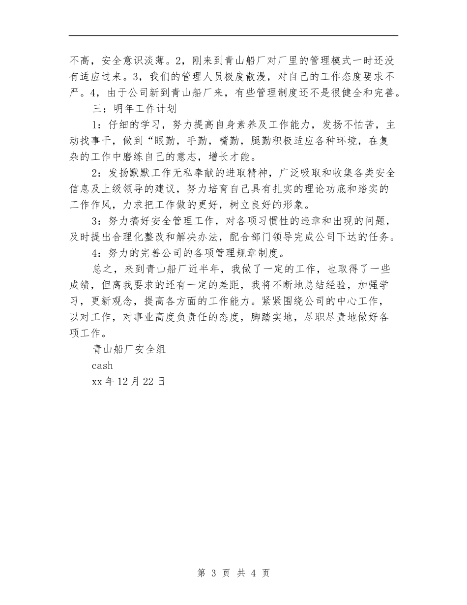 安全工作总结及2018工作计划范文_第3页