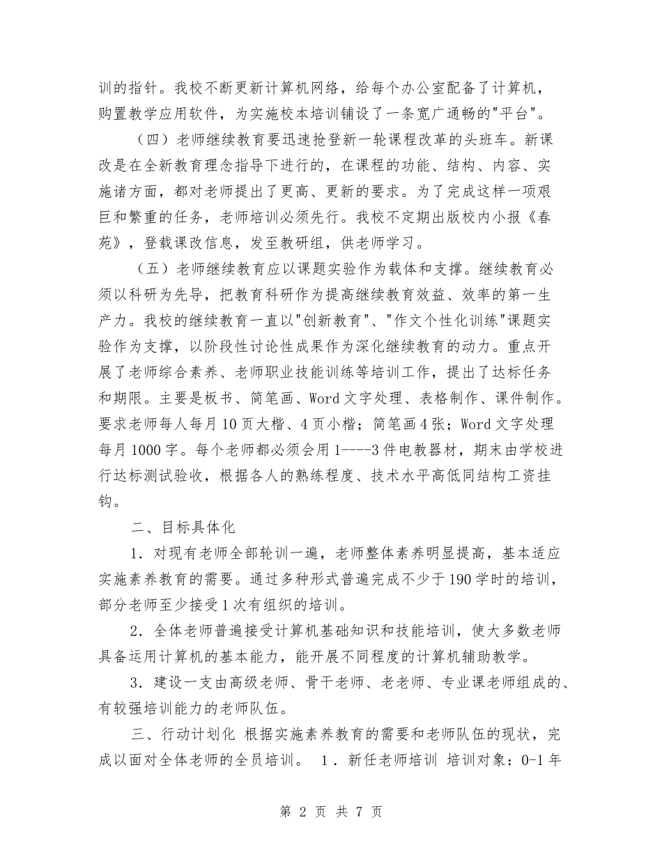 2024年教师现代教育技术校本培训总结与2024年教师班务教学工作总结汇编_第2页