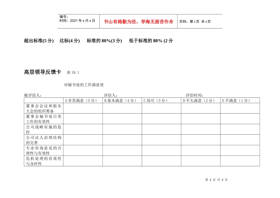 董事会秘书处_绩效评估流程工具_第2页